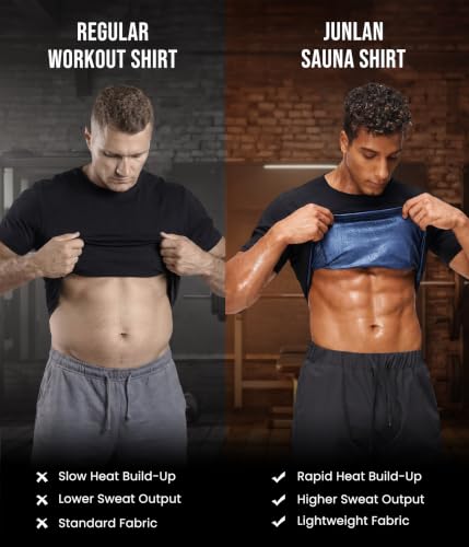 Men's Sauna Shirt Waist Trainer Vest - Large, Black