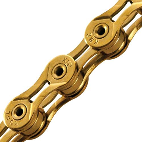 KMC X9SL 9-Speed Bicycle Chain - Ti Gold Nitride, 116 Links, High Performance