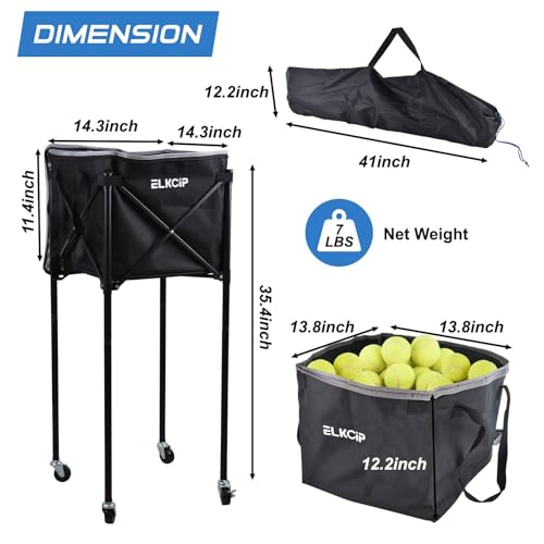 Portable Pickleball & Tennis Ball Hopper - Medium Capacity Carrier