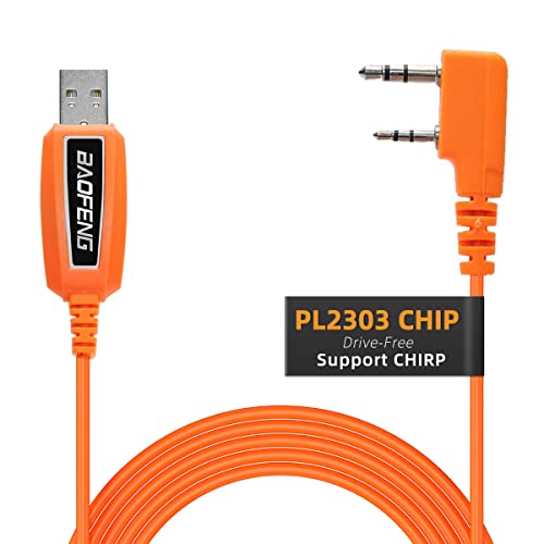 USB Programming Cable for Baofeng Radios - Orange