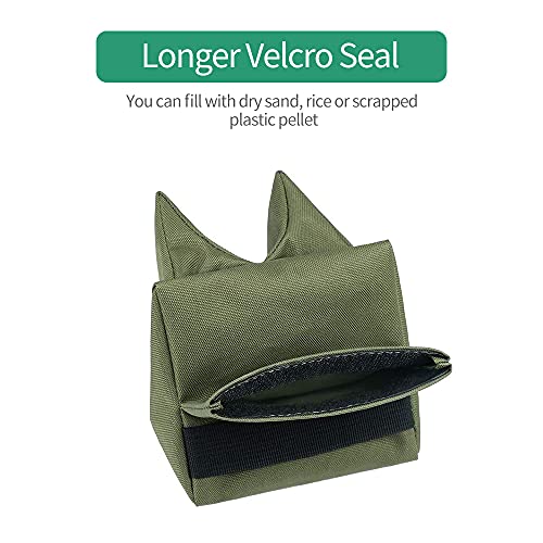 Army Green Unfilled Rest Bags Set - Front & Rear Support