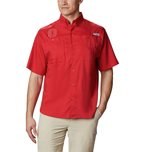 Men's Short Sleeve Fishing Shirt - Ohio State Buckeyes - XX-Large - Intense Red
