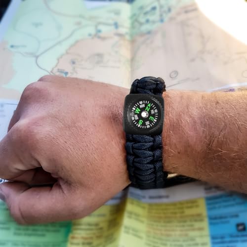 20mm Wrist Compass - 5 Pack Liquid Filled Navigation Tool for Hiking