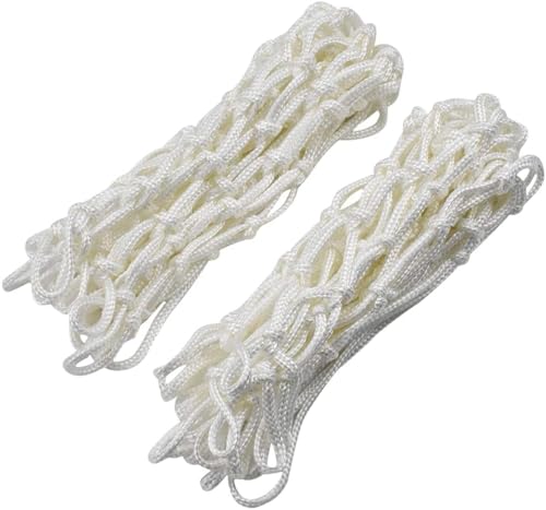 Heavy Duty Basketball Net Replacement - 2 Pcs White, 12 Loops