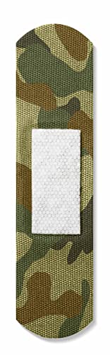 Curad Green Camo Adhesive Bandages, 0.75 x 3 in, 25 Count