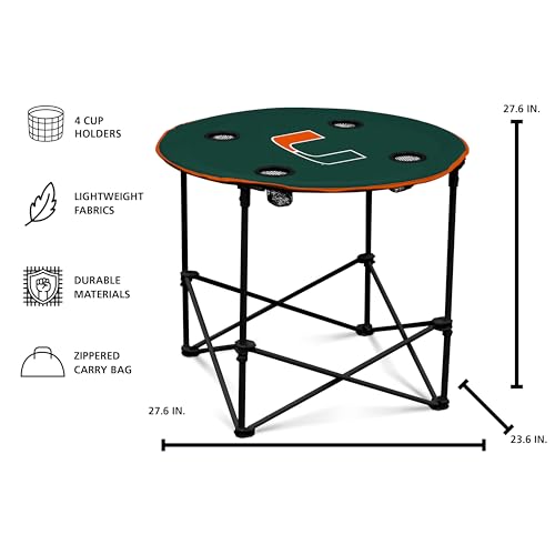 NCAA Unisex Round Table - Miami Florida Hurricanes