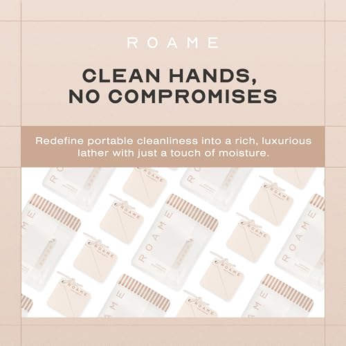 Roame Portable Dissolvable Hand Soap Sheets - Travel 50 Count