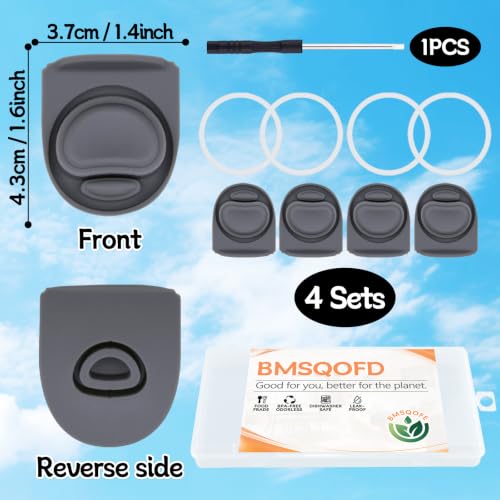 Replacement Lid Seal Stopper & O Ring Gasket Kit - 4 Gray