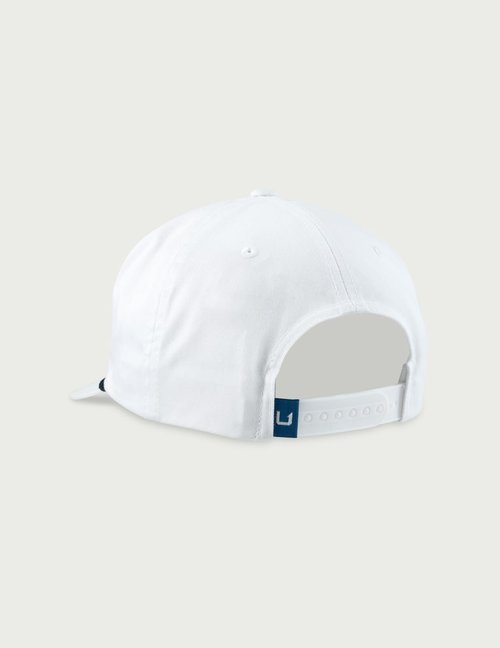 HUK Mens Rope Hats, Unstructured Adjustable Fishing Hat for Men, Captain Huk - White, One Size