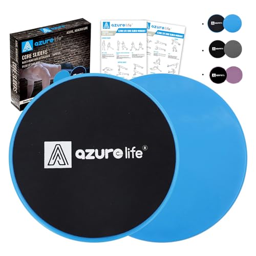 Core Sliders for Abdominal Workouts - Dual-Sided Blue Discs
