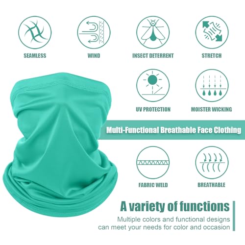 Geyoga 6 Pack Cooling Neck Gaiter Face Mask for Men - Vibrant Color