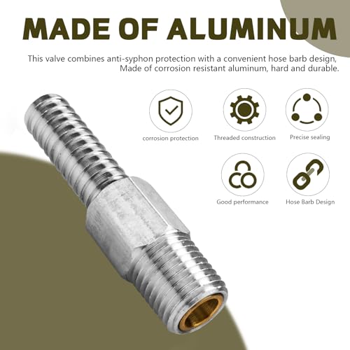 Marine Anti Siphon Valve - Aluminum, 1/4" NPT, 3/8" Hose, 2 PCS