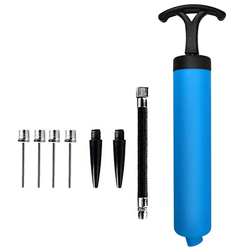 8" Ball Pump for Sports - Basketball, Soccer, Volleyball & More - Blue - 1 Pack