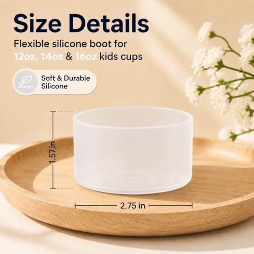 Silicone Boots for Owala Kids Water Bottles - Transparent, 2PCS