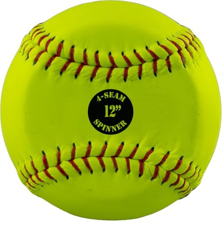 Bownet 4 Seams Spin Softball Training Ball for Pitching & Spin Control