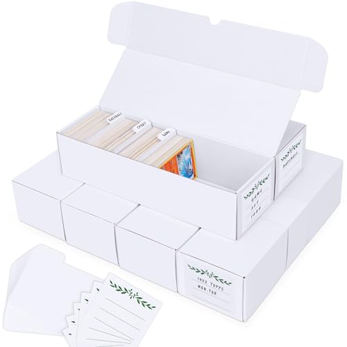 Joyoumess 6-Pack Card Storage Box with Dividers - Trading & Sports Card Organizer