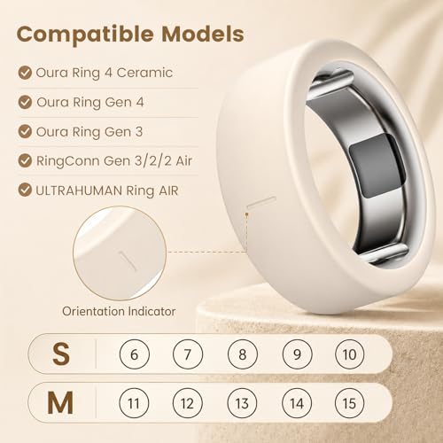 Ultra-Thin Silicone Smart Ring Covers - 4 Pack - Milk Brown, Khaki, Starlight