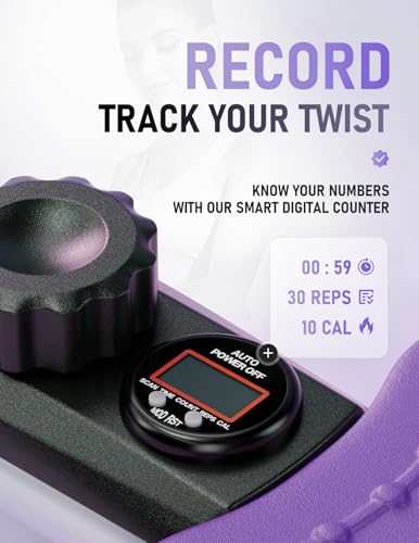Waist Twister Machine Exercise with Digital Counter - Deep Purple