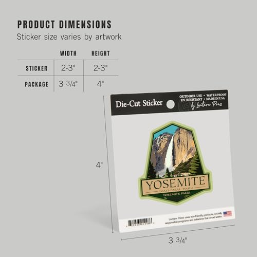 Yosemite National Park Small Die Cut Vinyl Sticker - Waterproof Decal