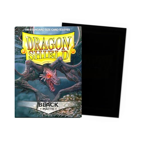 Matte Card Sleeves for Trading Cards - 100 Pack, Black