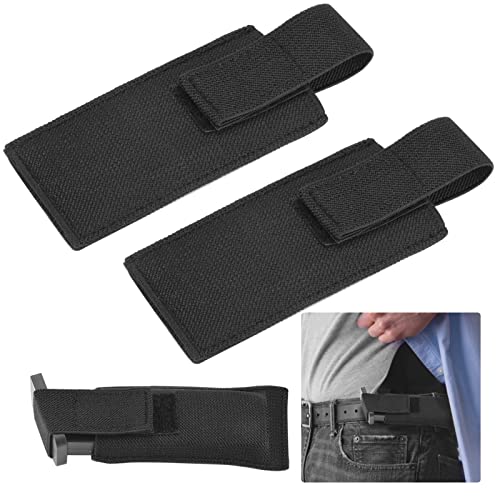 Horizontal Pistol Magazine Carrier Pouch - 2 Pack with Safety Hook