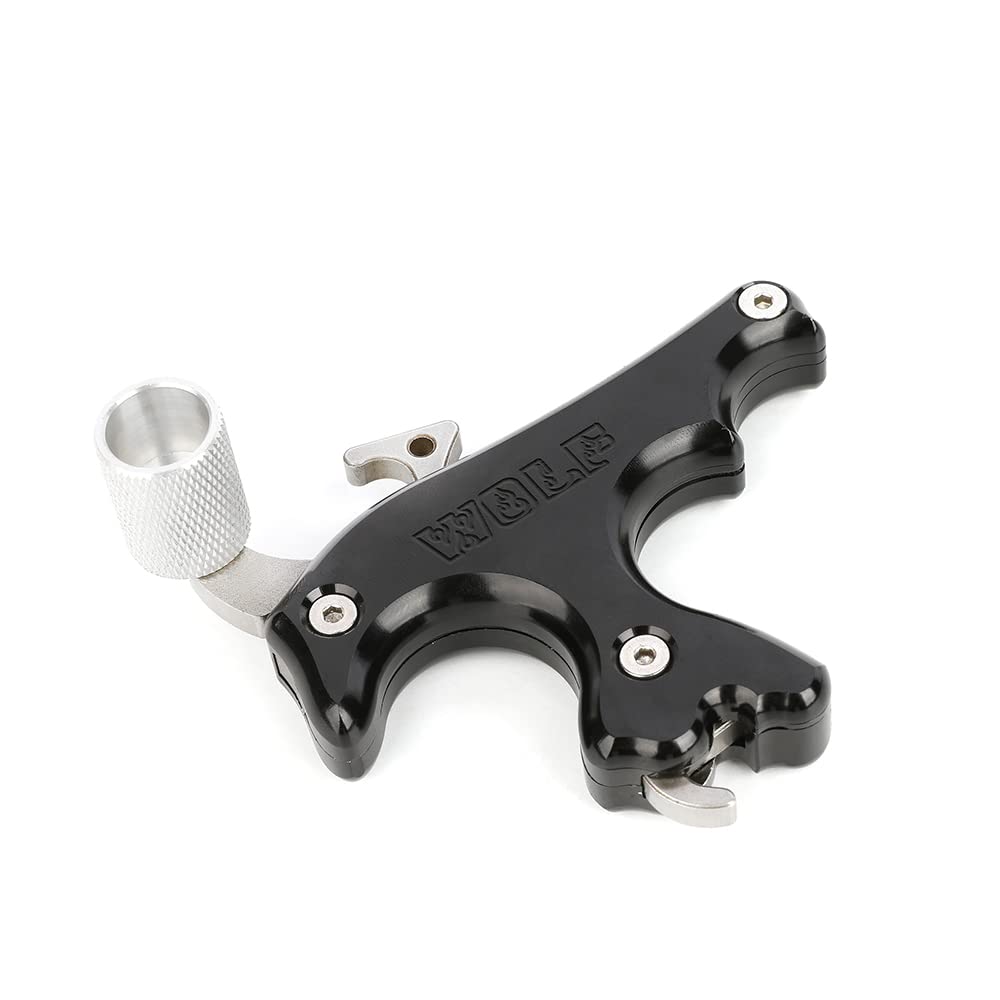 ZSHJGJR Archery Bow Release Aids 3 Fingers Compound Bow Thumb Release Trigger for Adult/Youth Compound Bow Hunting Shooting Accessories (Black)
