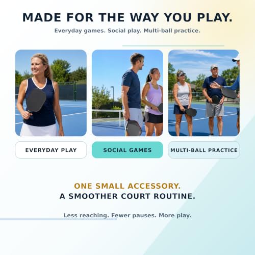 Pickleball Ball Retriever 2-Pack - Silicone Paddle Accessory Black