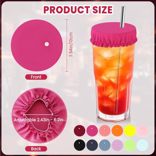Reusable Scrunchie Drink Covers - 12 Vibrant Colors