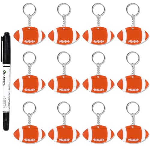 12 Pcs Volleyball Acrylic Keychains with Marker - DIY Party Favors