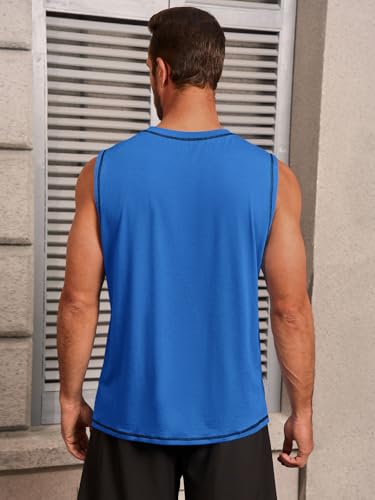 Men's Casual Workout Tank Top - Sleeveless Crewneck T-Shirt