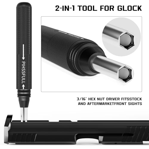 2-in-1 Glock Tool Kit - Front Sight & Magazine Disassembly Tool - Silver