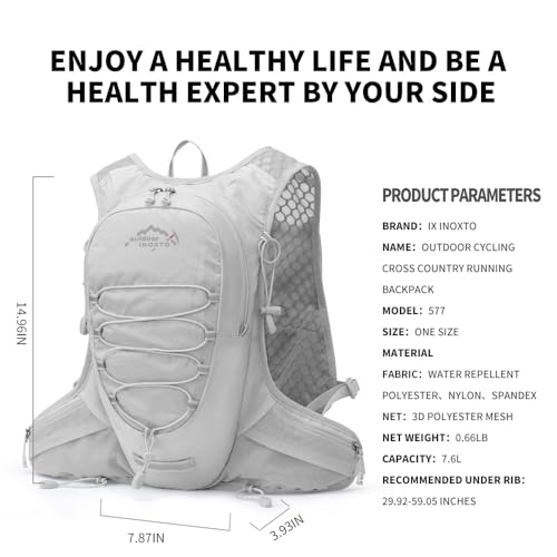 Running Hydration Vest - Ergonomic Water Backpack 3L - Grey