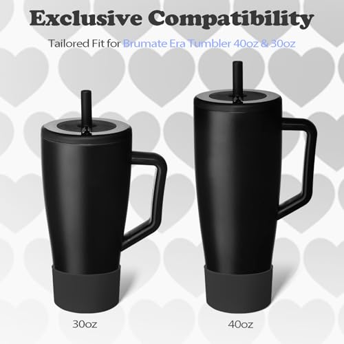 2Pcs Silicone Boot for Brumate Era Tumbler - Matte Black