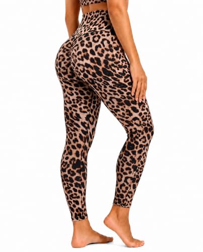 High Waisted Leggings for Women - Tummy Control, Soft Lounge Gym Pants - 26" Inseam, Large-X-Large, A-Wild Cheetah