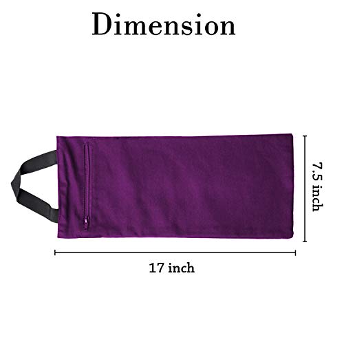 Yoga Sand Bag - Cotton Unfilled for Weights & Resistance Training - Purple