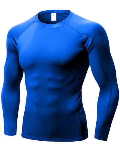Men's Compression Long Sleeve Athletic Shirt - Workout Base Layer