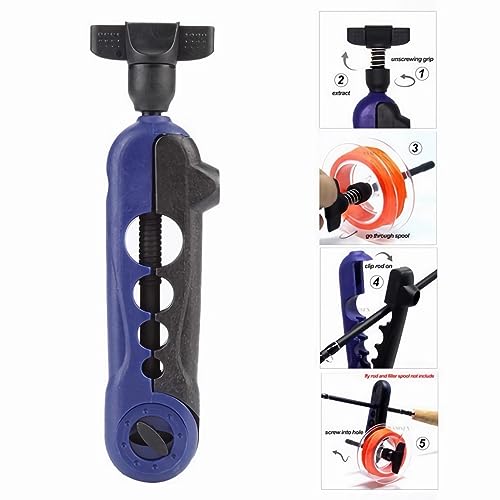Mini Fishing Line Winder Spooler Tool - Portable Black & Red