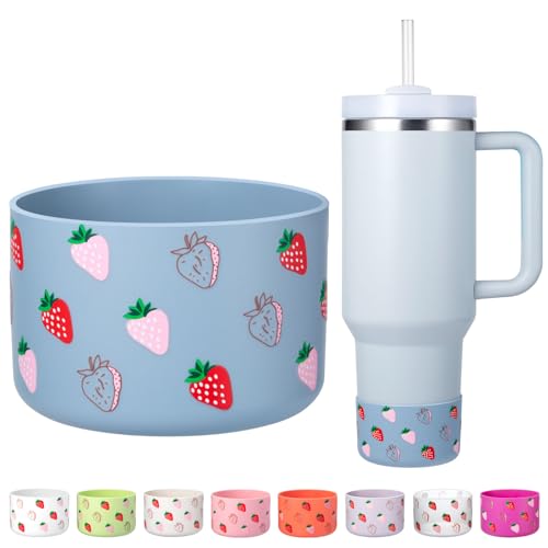 Silicone Protective Boot for 12oz 14oz 16oz Water Bottles - Strawberry