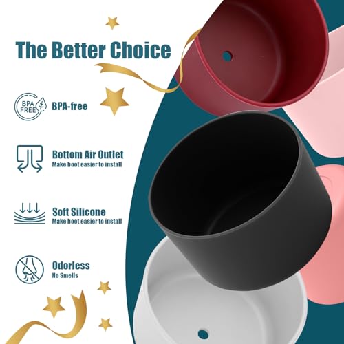 Silicone Boot for Owala SmoothSip Tumbler - 2-Pack, Black
