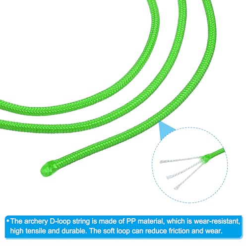 Bright Green Archery D Loop Rope - 10 FT Nocking Loop String