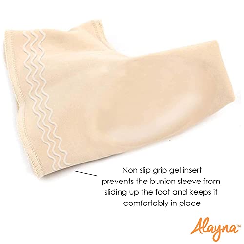 Alayna Bunion Sleeve S Nude — Gel Cushion Foot Support for Women & Men