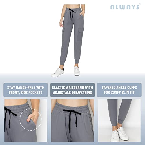 Women's Cargo Jogger Pants Large Black - Soft Street Casual Sweatpants