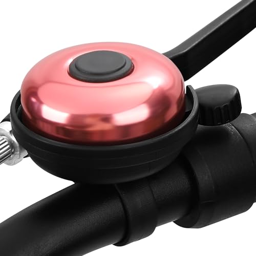 Aluminum Bicycle Bell - Crisp Sound Warning - Light Pink, Right Hand Use