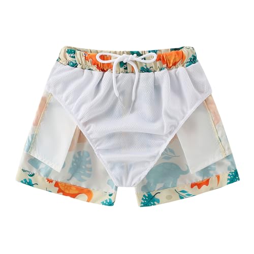 Boys Toddler Swim Trunks - Dinosaurs Print, UPF50+