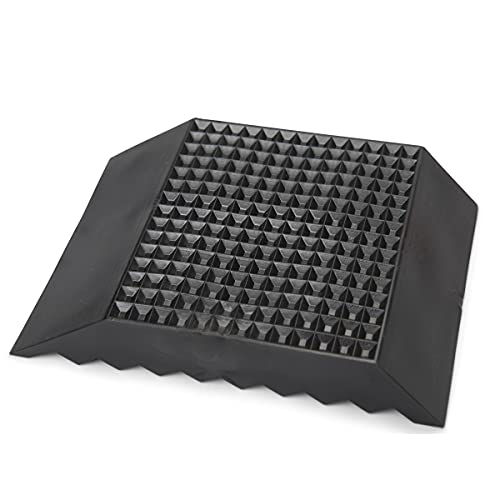 Heavy-Duty Rubber Football Field Goal Tee - 1 Inch, Black