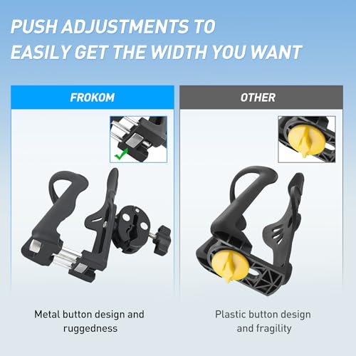 Frokom Adjustable Water Bottle Holder for Motorcycle & Bike 1.95"-2.75" Diameter