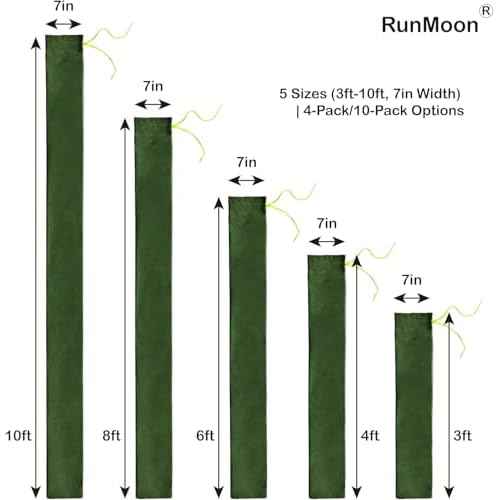 Upgraded Extra-Thick Reusable Flood Sandbags - Double-Stitched Canvas, Leak-Proof Closure | Multiple Sizes (3ft-10ft) for Water Barrier & Flood Protection? (10ft (Upgraded) 4-Pack)