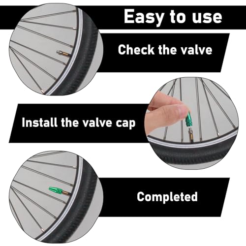 40 Pcs Colorful Presta Valve Stem Caps - Aluminum Bike Tire Caps