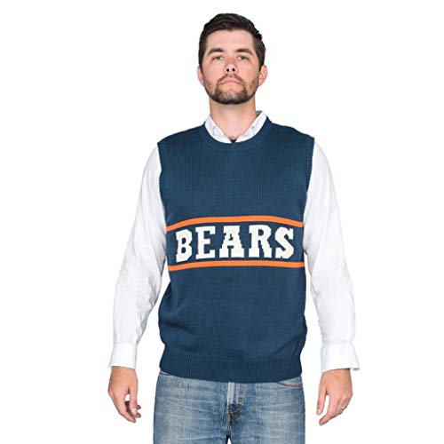 Da Bears Chicago Adult Vest Sweater - X-Large / Navy