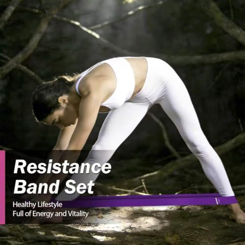 Resistance Bands Set for Working Out - 5 Levels - Pink